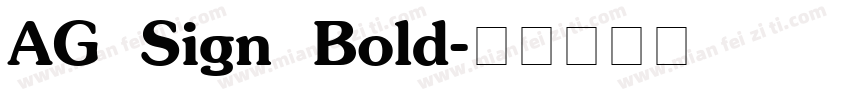 AG Sign Bold字体转换